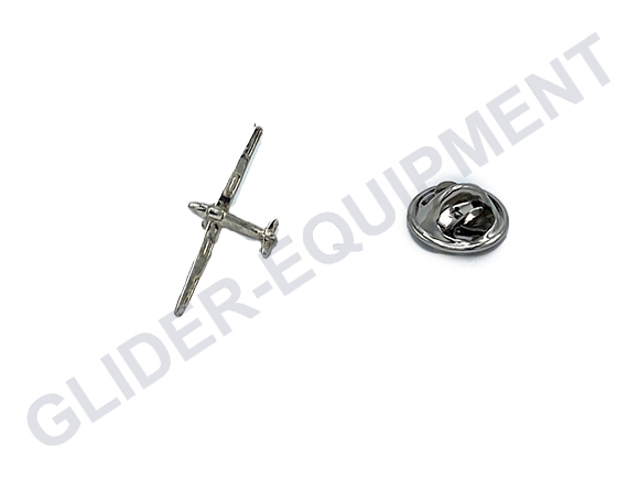 Zweefvliegtuig verzilverde pin 25x12 mm[GE-PKL]